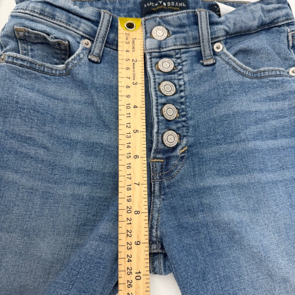 Lucky Brand Bridgette High‎ Rise Button Fly Skinny Ankle Jeans Women Size 0/25 - Picture 8 of 9